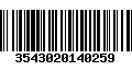 Código de Barras 3543020140259