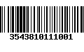 Código de Barras 3543810111001