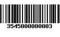 Código de Barras 3545000000003