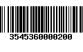 Código de Barras 3545360000200