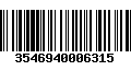 Código de Barras 3546940006315