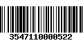 Código de Barras 3547110000522