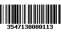 Código de Barras 3547130000113