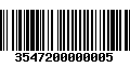 Código de Barras 3547200000005