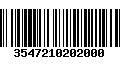 Código de Barras 3547210202000