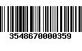 Código de Barras 3548670000359