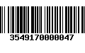 Código de Barras 3549170000047