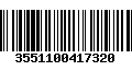 Código de Barras 3551100417320