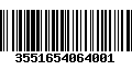 Código de Barras 3551654064001