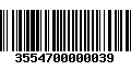 Código de Barras 3554700000039