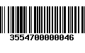 Código de Barras 3554700000046