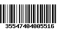 Código de Barras 35547404005516