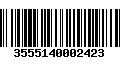 Código de Barras 3555140002423