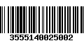 Código de Barras 3555140025002