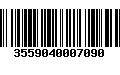 Código de Barras 3559040007090