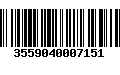 Código de Barras 3559040007151