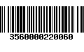 Código de Barras 3560000220060