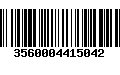 Código de Barras 3560004415042