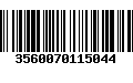 Código de Barras 3560070115044