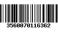 Código de Barras 3560070116362