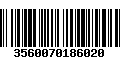 Código de Barras 3560070186020