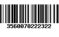 Código de Barras 3560070222322