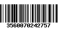 Código de Barras 3560070242757