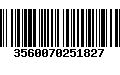 Código de Barras 3560070251827