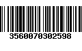 Código de Barras 3560070302598