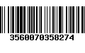 Código de Barras 3560070358274