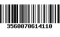 Código de Barras 3560070614110