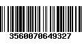 Código de Barras 3560070649327