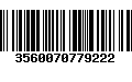 Código de Barras 3560070779222