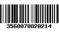 Código de Barras 3560070820214