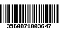 Código de Barras 3560071003647