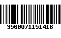 Código de Barras 3560071151416