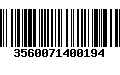 Código de Barras 3560071400194