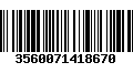 Código de Barras 3560071418670