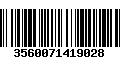 Código de Barras 3560071419028