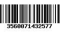 Código de Barras 3560071432577