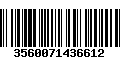 Código de Barras 3560071436612