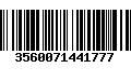 Código de Barras 3560071441777