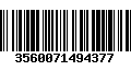 Código de Barras 3560071494377