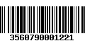 Código de Barras 3560790001221