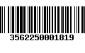 Código de Barras 3562250001819