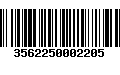 Código de Barras 3562250002205