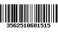 Código de Barras 3562510681515