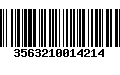 Código de Barras 3563210014214