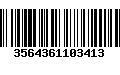 Código de Barras 3564361103413