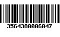 Código de Barras 3564380006047